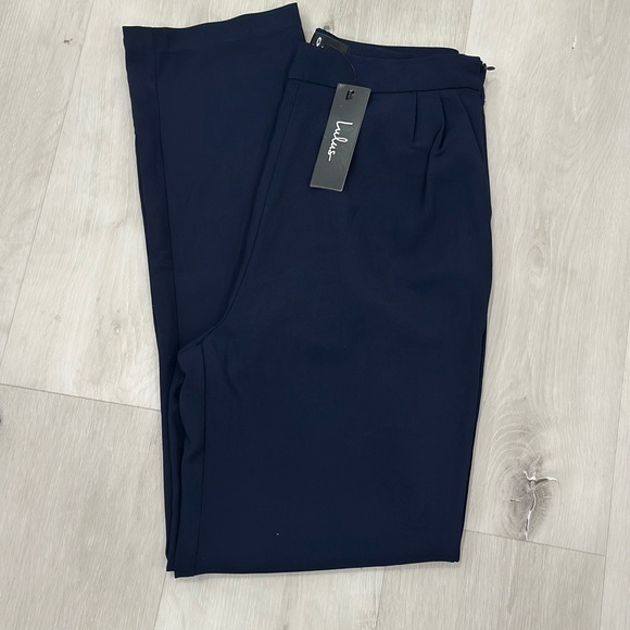 NWT Lulus Kick It Navy Blue Trouser Pants S - Picture 4 of 5